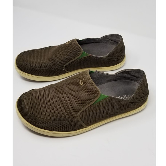 Oluaki Nohea Mesh Slip On Mustang - Lime Peel Mens Athletic Comfort Shoe 9 - Picture 3 of 6